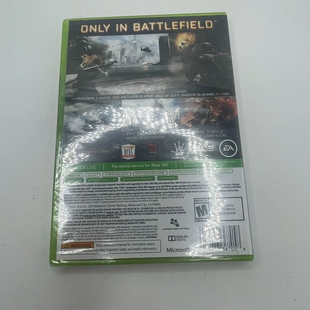 Battlefield 4 X360 Multiplayer Shooter EA (Xbox 360, 2013) Factory Sealed
